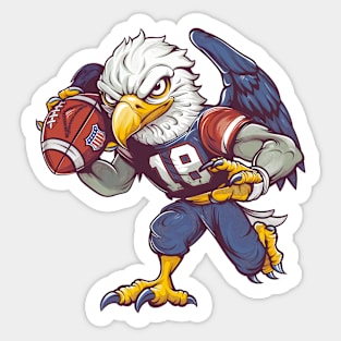 Bald Eagle American Football Touchdown Sticker